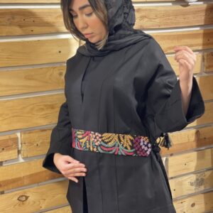 کت کمربنددار پارچه هندی